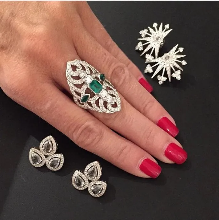 Emerald and Diamond Ring