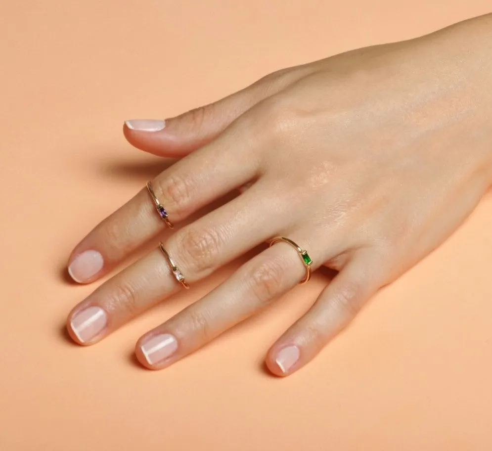 EMERALD BAGUETTE  RING