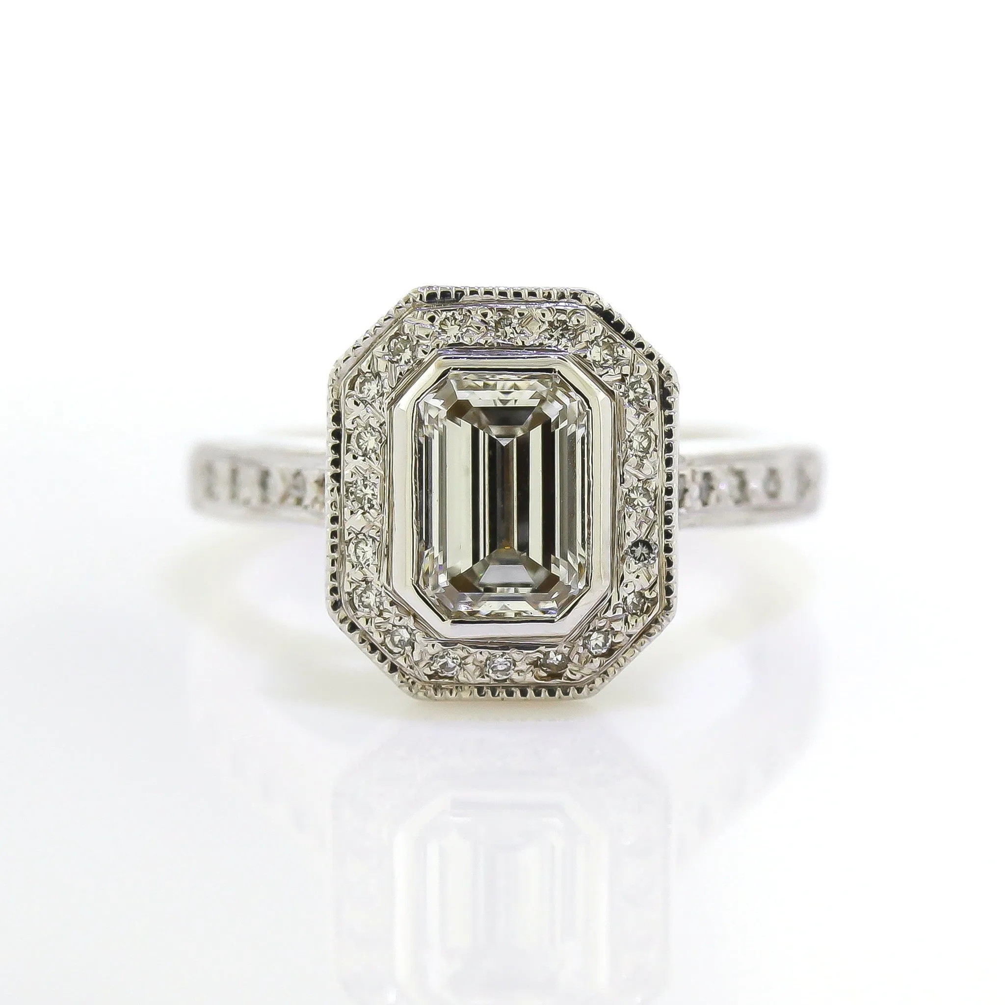 Emerald Cut Diamond Engagement Ring