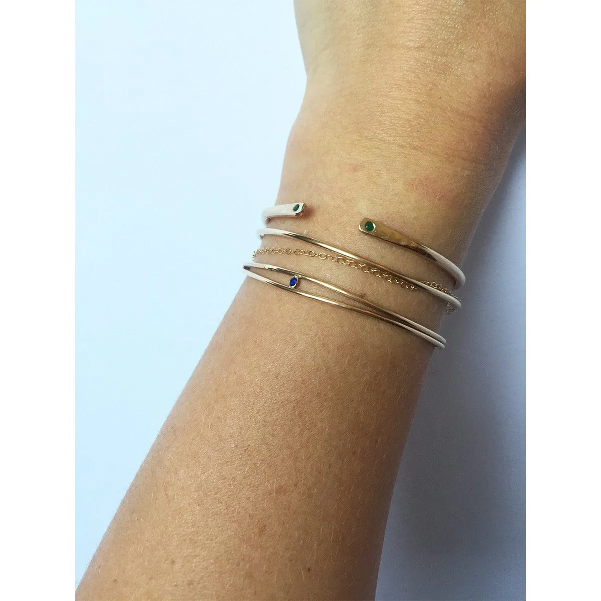 Emerald Paddled Bracelet