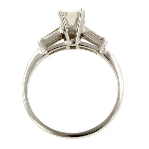 Engagement Ring, Emerald Cut 0.70ct