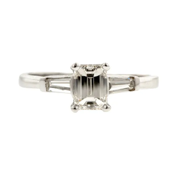 Engagement Ring, Emerald Cut 0.70ct