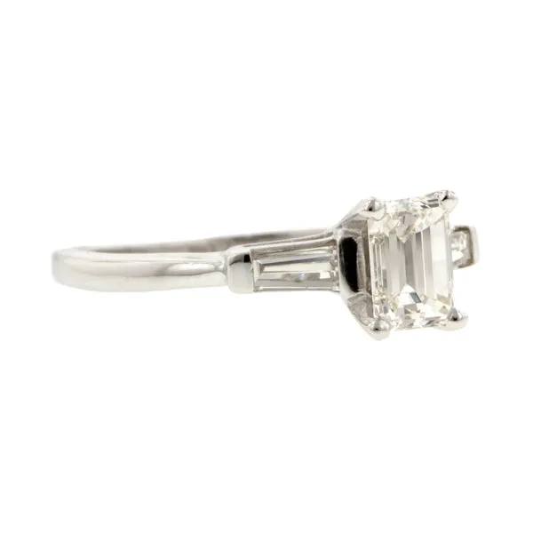 Engagement Ring, Emerald Cut 0.70ct
