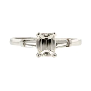Engagement Ring, Emerald Cut 0.70ct