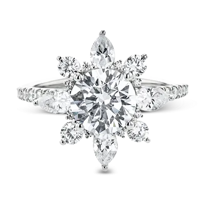 Engagement Ring in 18k Gold with Diamonds