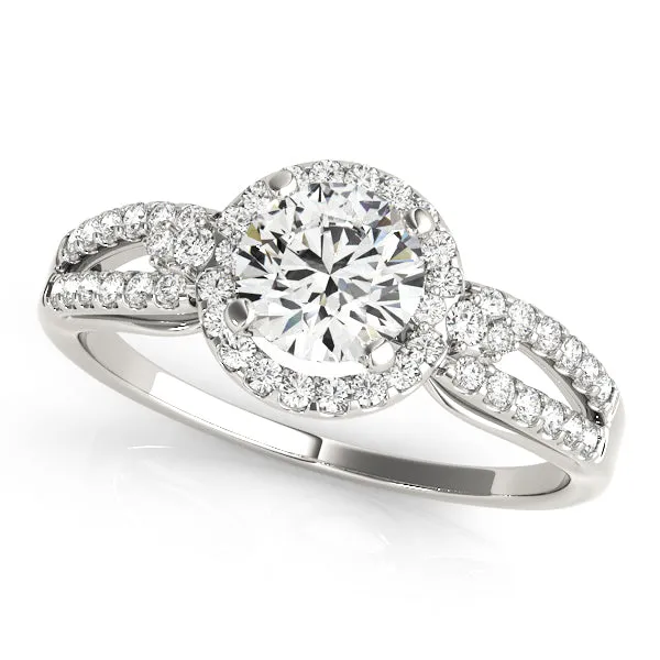 Engagement Rings Halo Round - TN50537-E