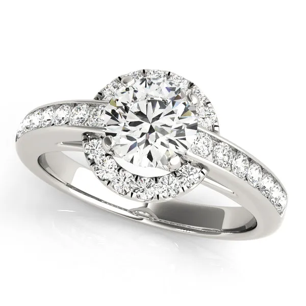 Engagement Rings Halo Round - TN50869-E