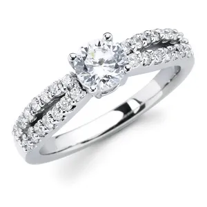 Estelle - Bowtie Split Shank Round Engagment Ring