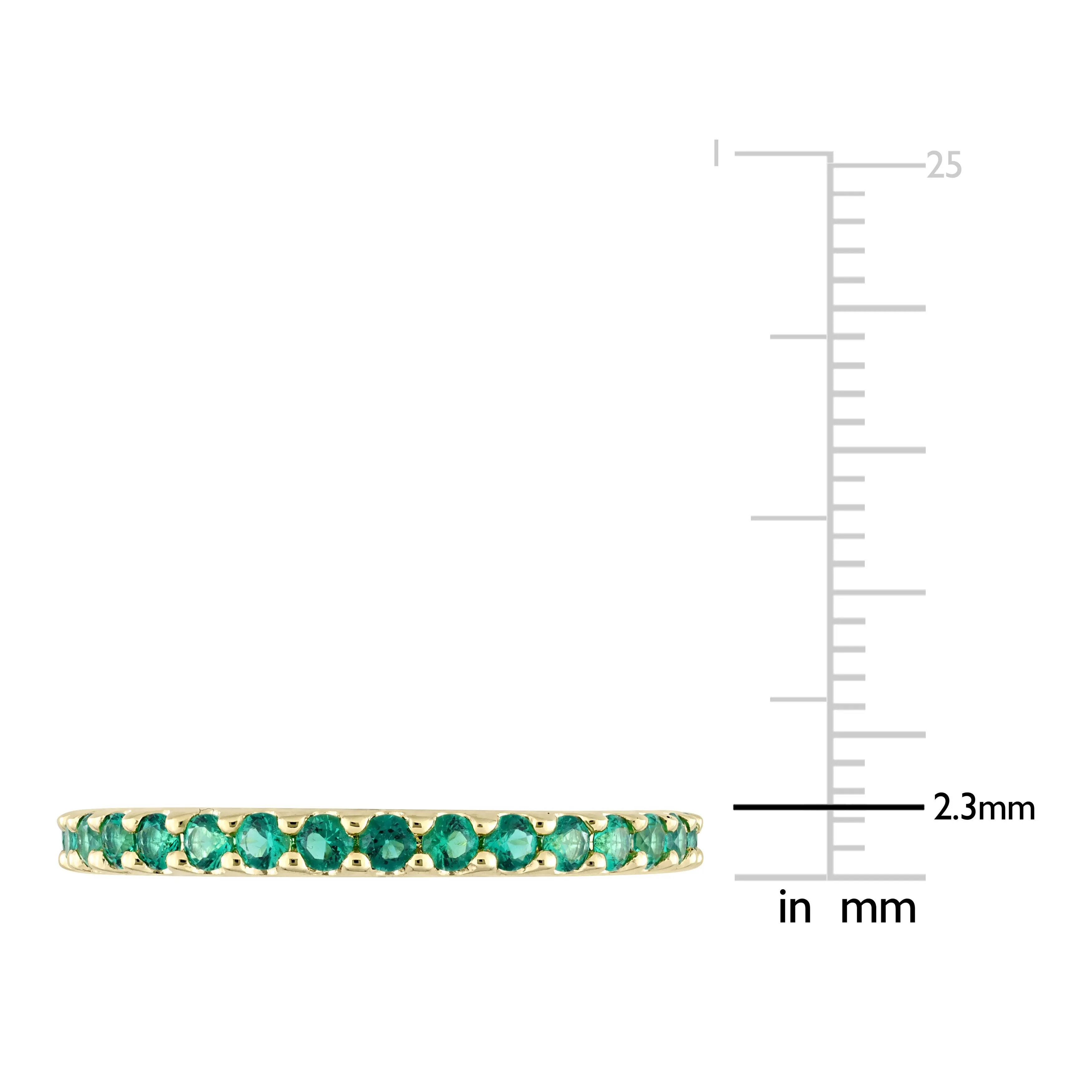 Eternity Ring 10K Yellow Gold Emerald