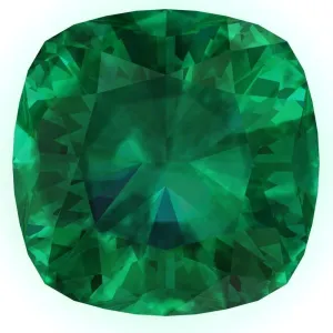 FAB Lab-Grown Cushion Emerald Stone Size
