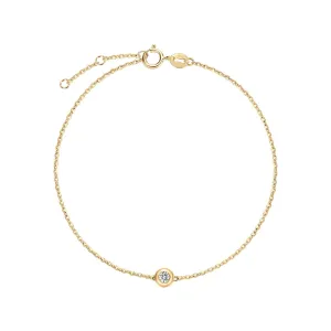 FANCIME Small Diamond 18K Solid Gold Bracelet