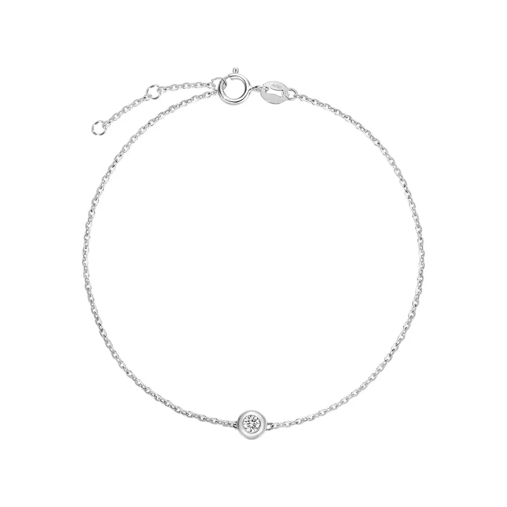 FANCIME Small Diamond 18K Solid Gold Bracelet