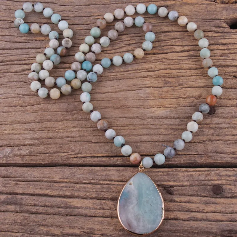 Fashion Bohemian Natural Stone Knotted Stone