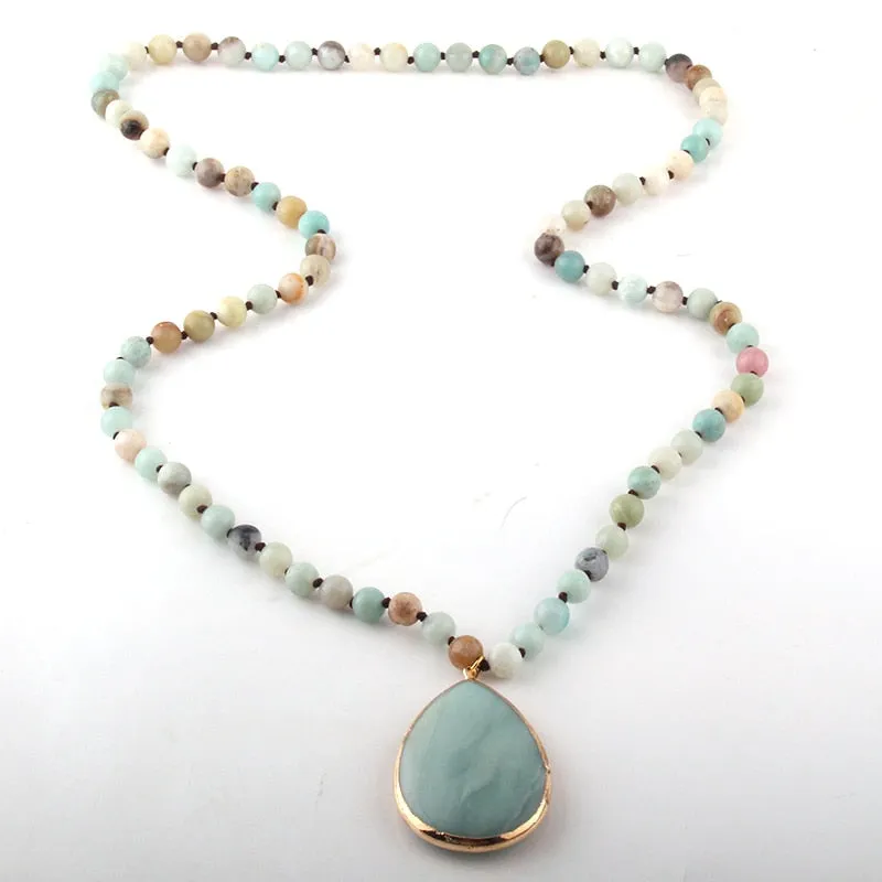 Fashion Bohemian Natural Stone Knotted Stone