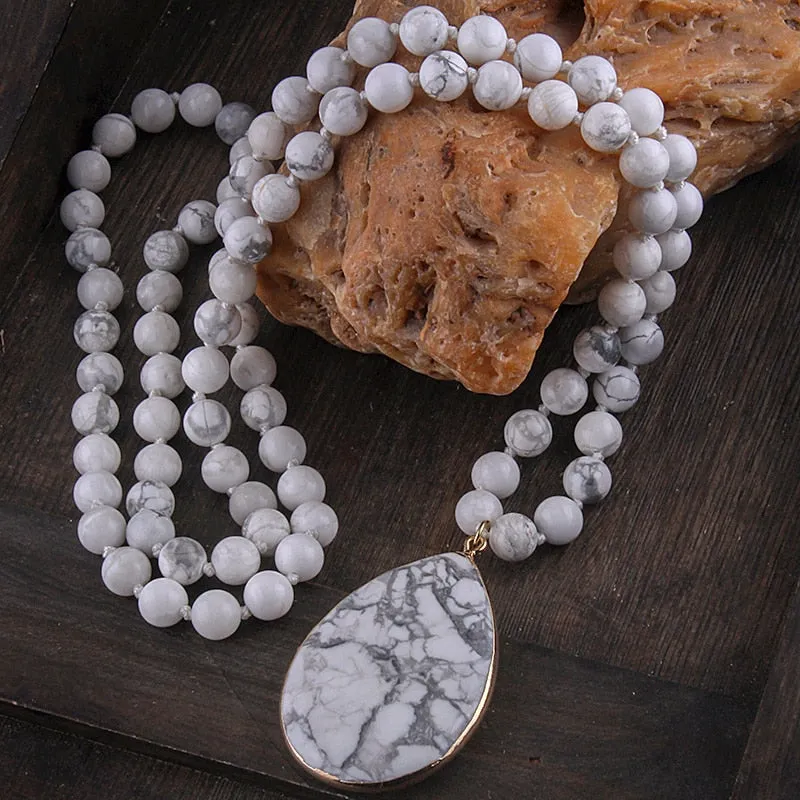 Fashion Bohemian Natural Stone Knotted Stone
