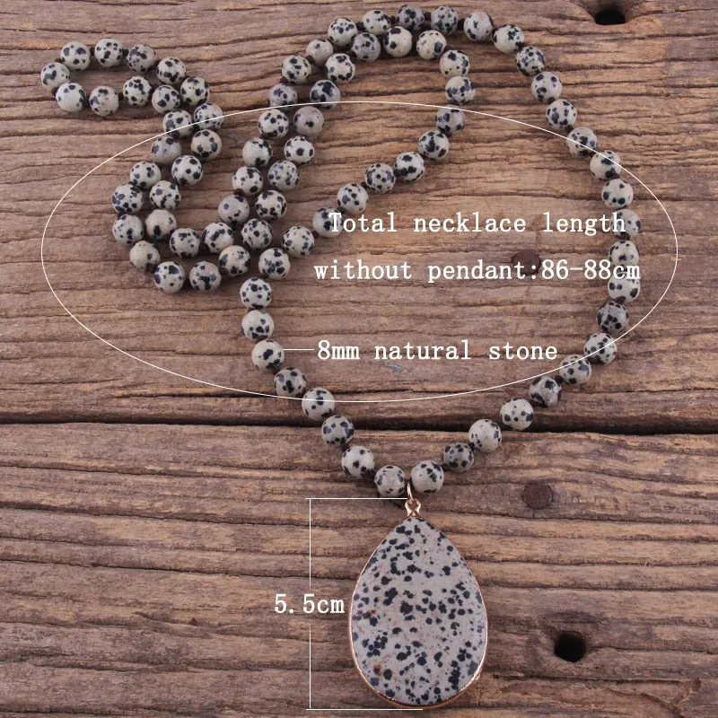 Fashion Bohemian Natural Stone Knotted Stone