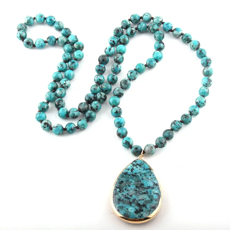 Fashion Bohemian Natural Stone Knotted Stone