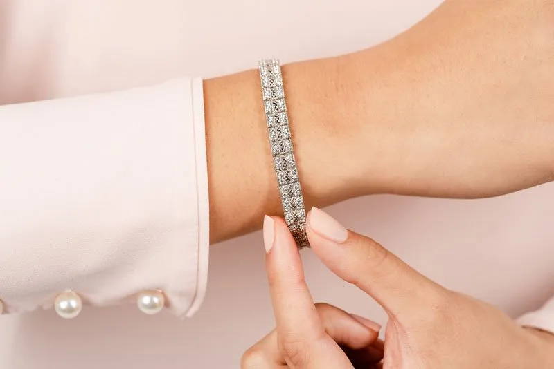 Filigree Diamond Bracelet with 3.04 ct.(finished) 1.7mm