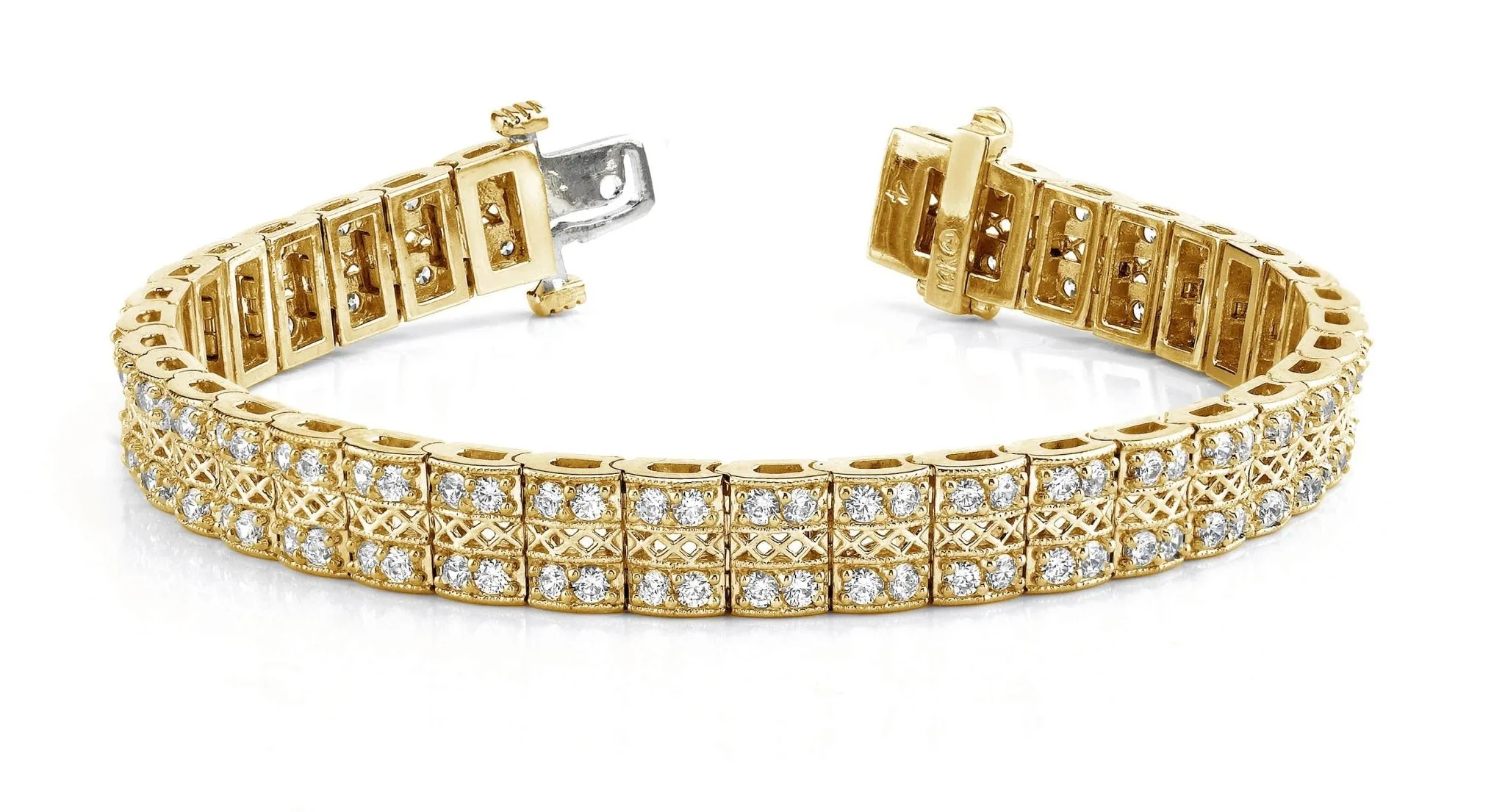 Filigree Diamond Bracelet with 3.04 ct.(finished) 1.7mm