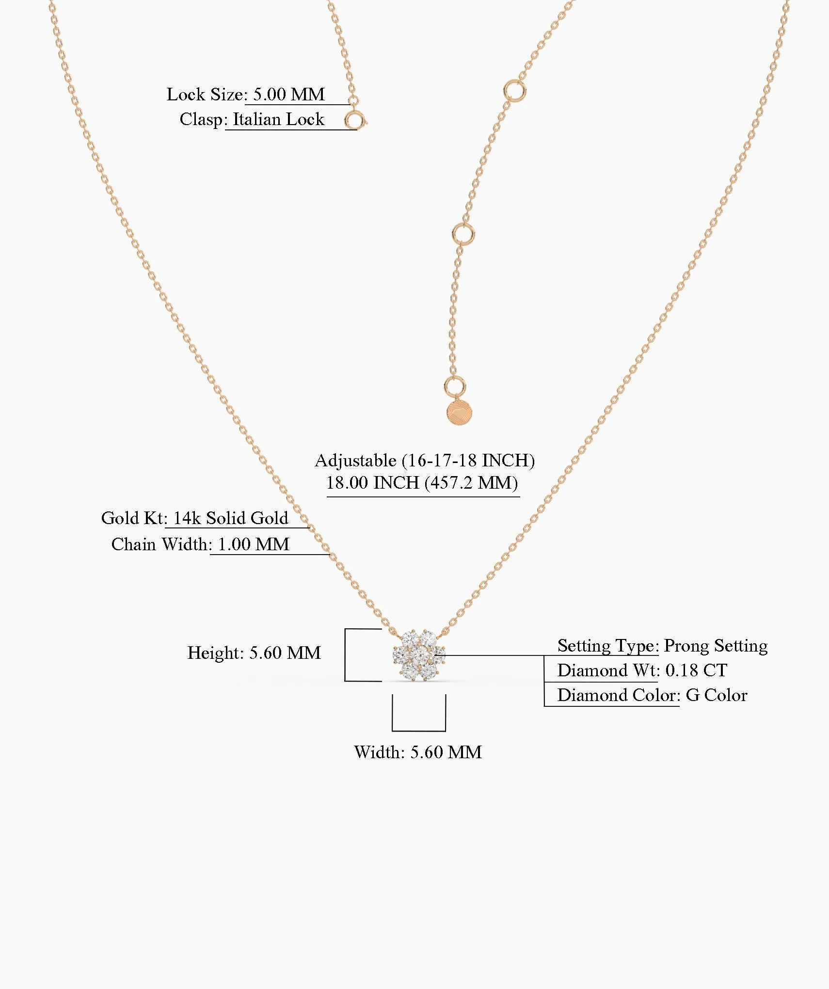 Floral Diamond Cluster Necklace