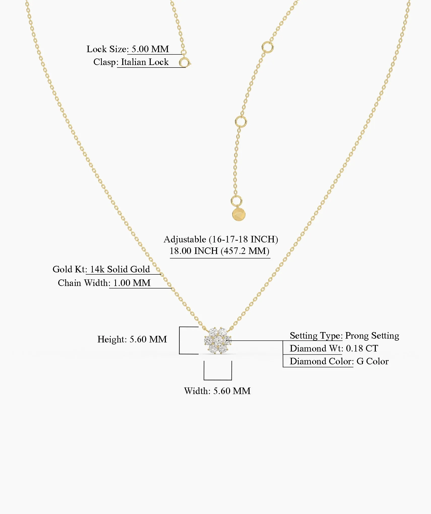 Floral Diamond Cluster Necklace