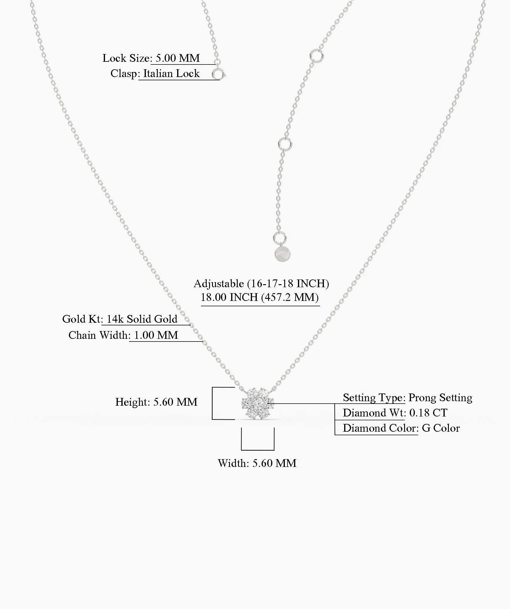 Floral Diamond Cluster Necklace