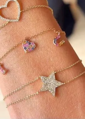 Full Diamond Star Bracelet  (.20ct)