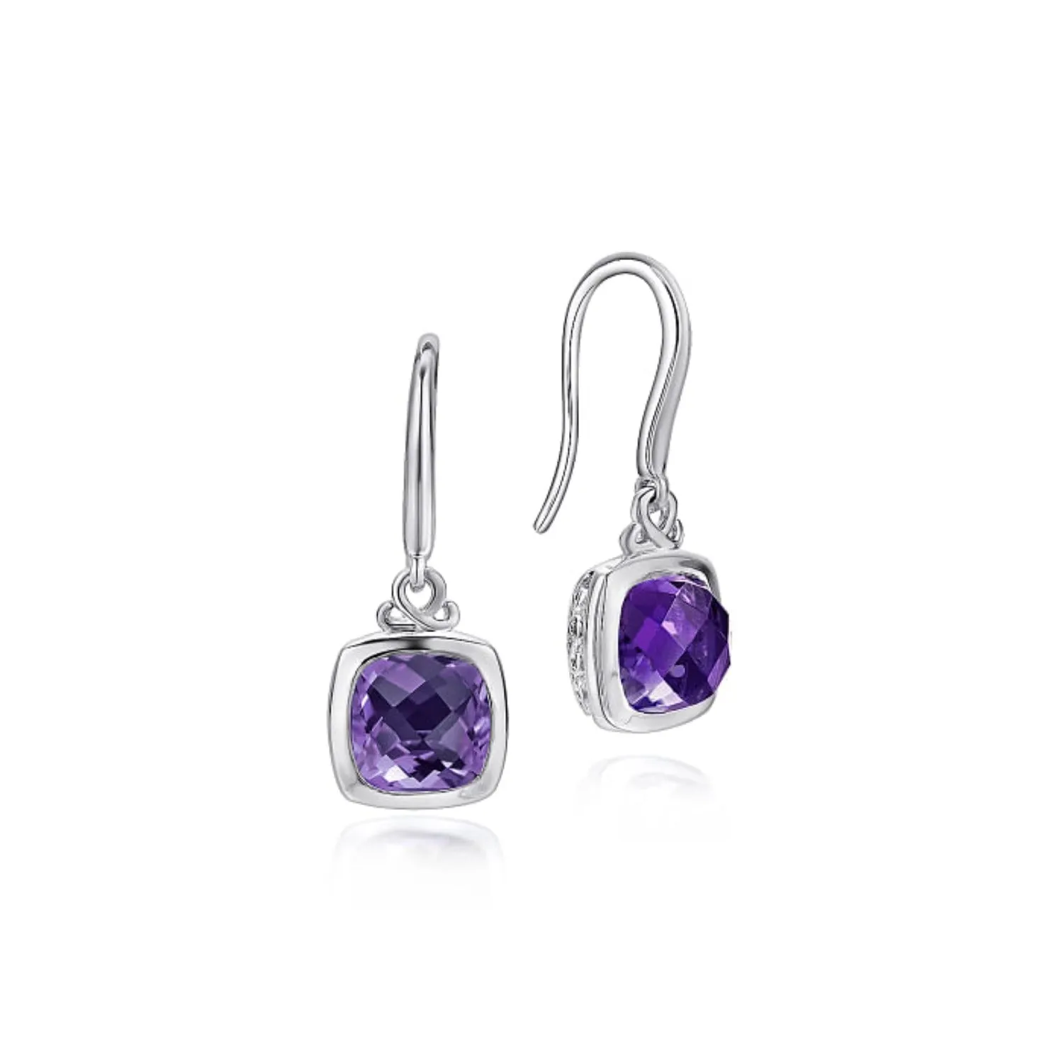 Gabriel & Co. Sterling Silver Amethyst Dangle Earrings