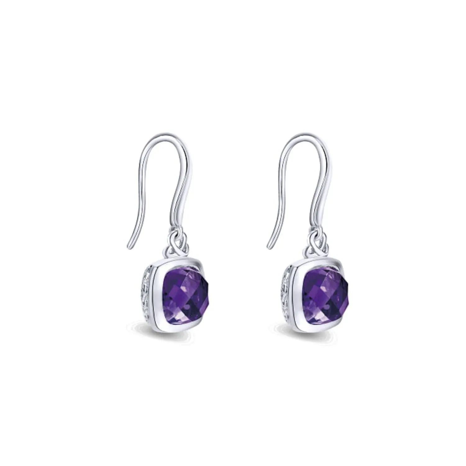 Gabriel & Co. Sterling Silver Amethyst Dangle Earrings