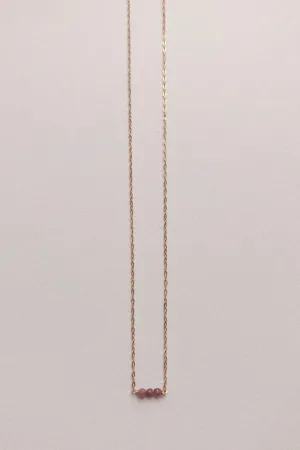Gemstone Trio Necklace | Various Stones