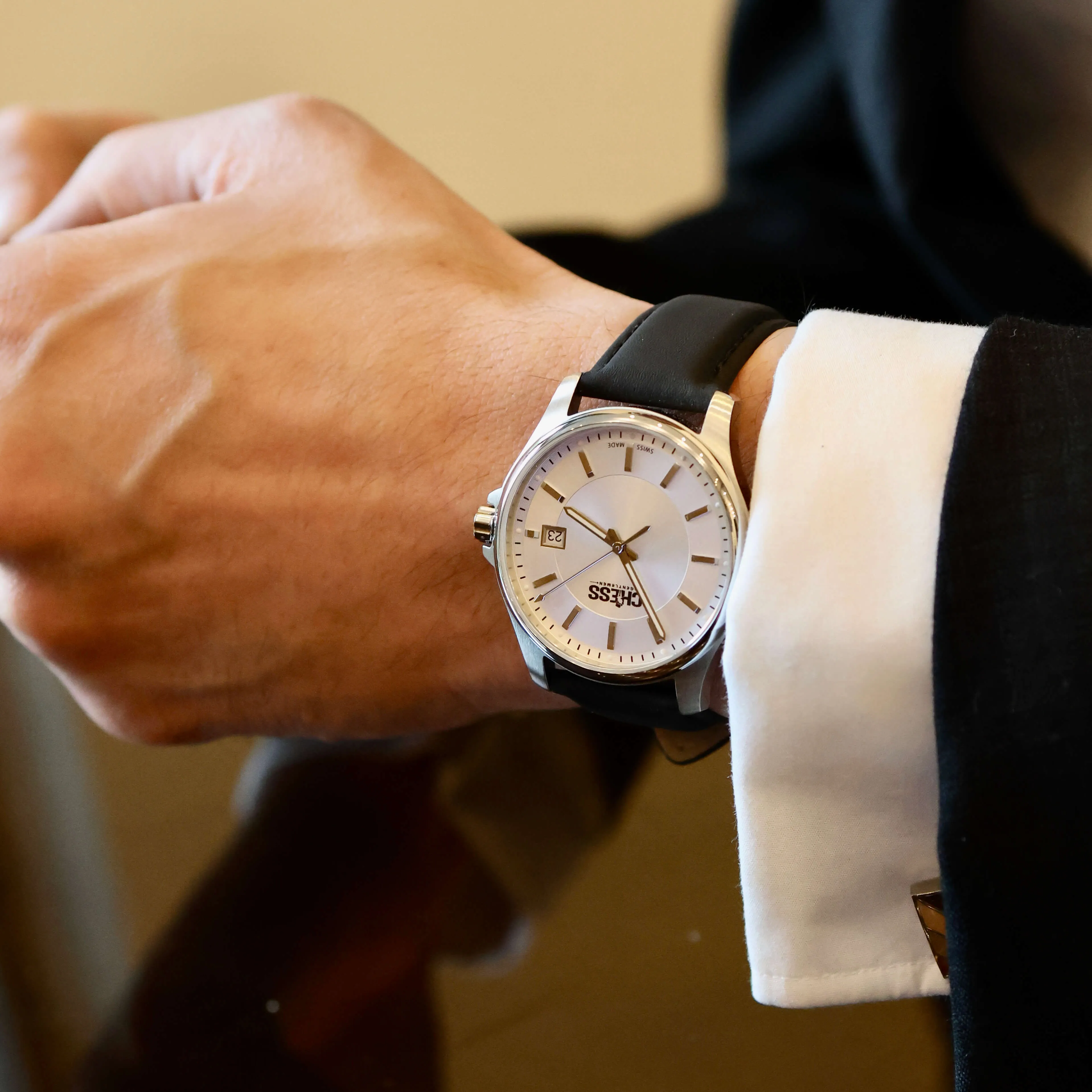 Gent1 Gentlemen's Watches in Silvery White