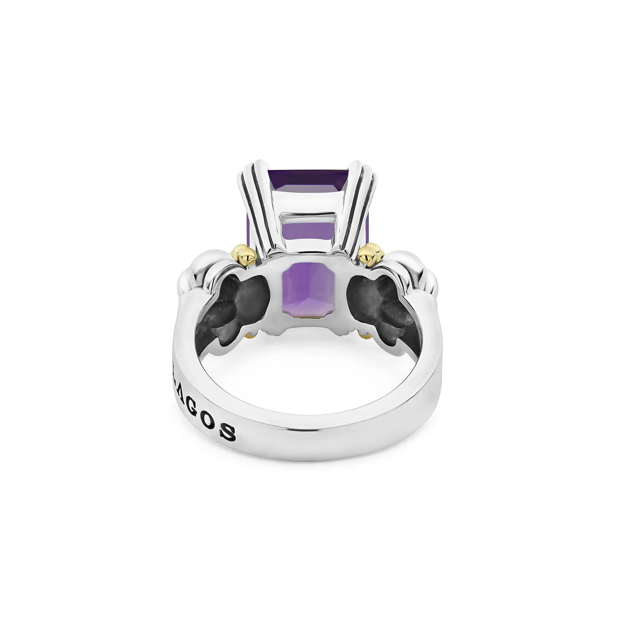 Glacier Medium Emerald-Cut Amethyst Ring