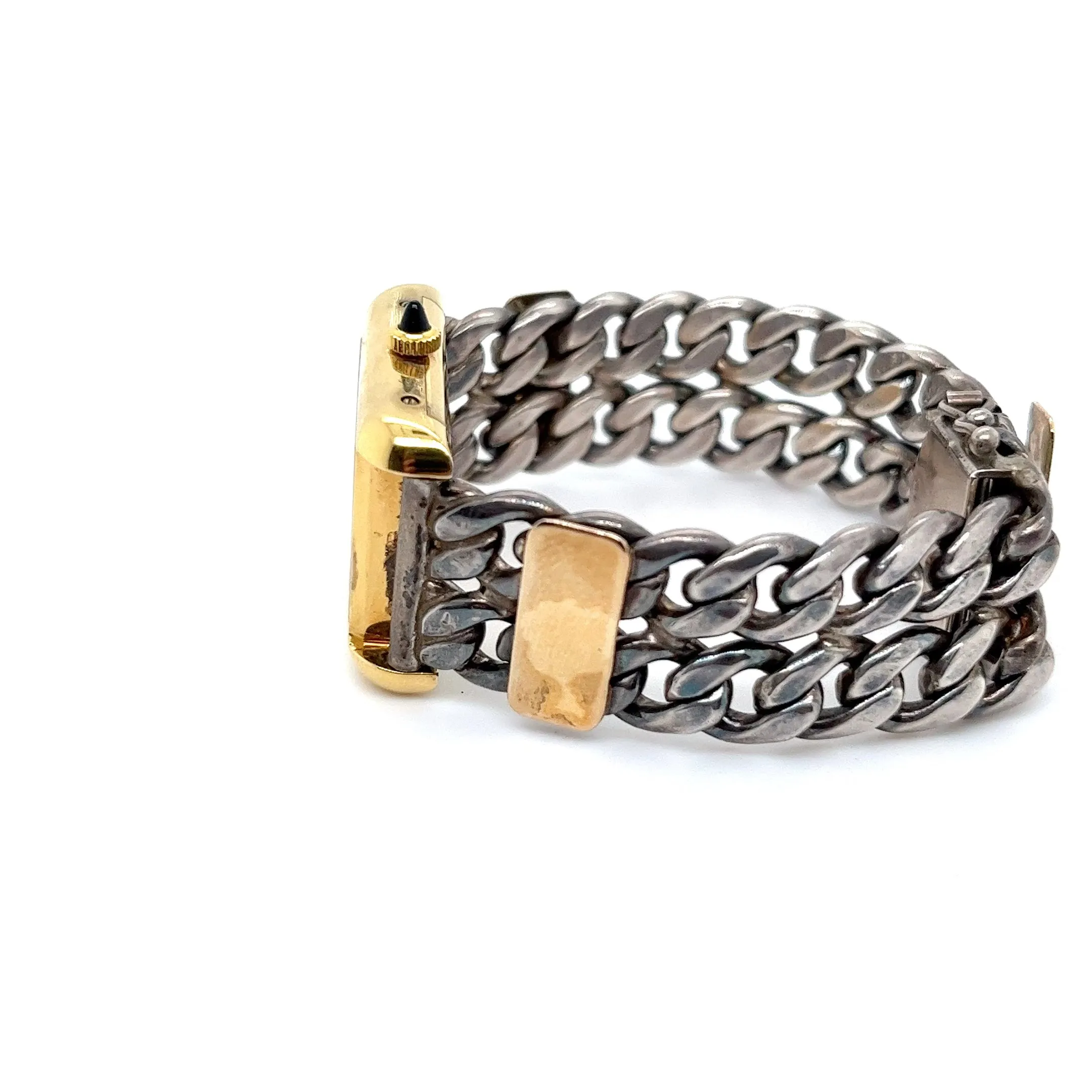 Glenn Bradford Vermeil Tank Watch Sterling/14kt Gold