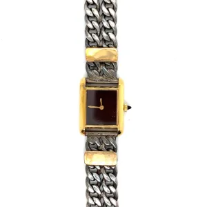 Glenn Bradford Vermeil Tank Watch Sterling/14kt Gold