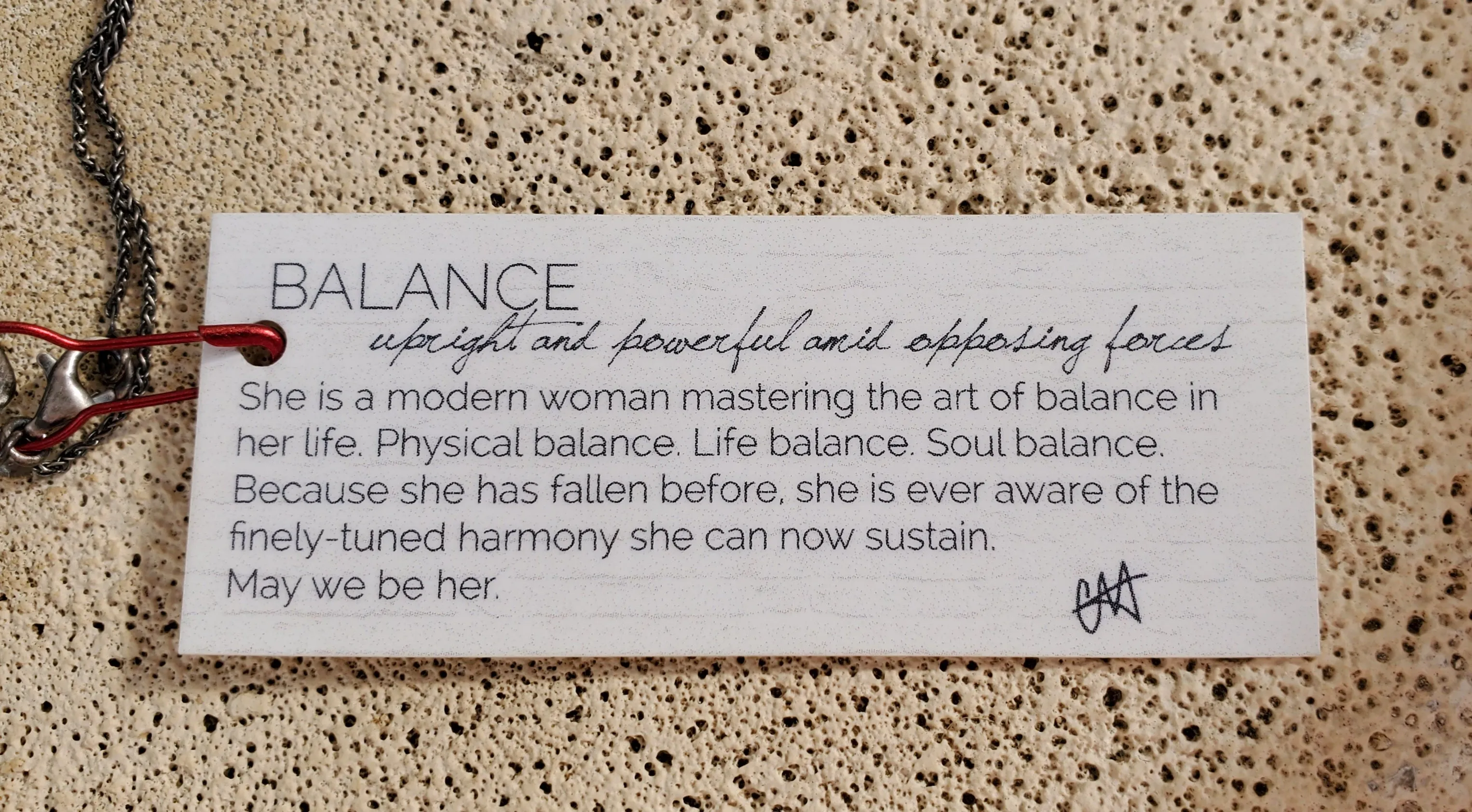 GMA Vertical Balance Necklace