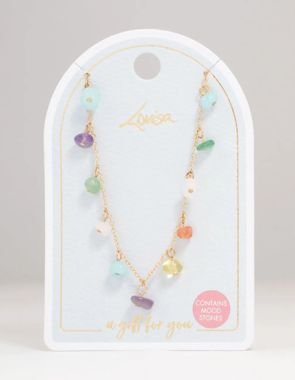 Gold Semiprecious Stone Necklaces 3-Pack