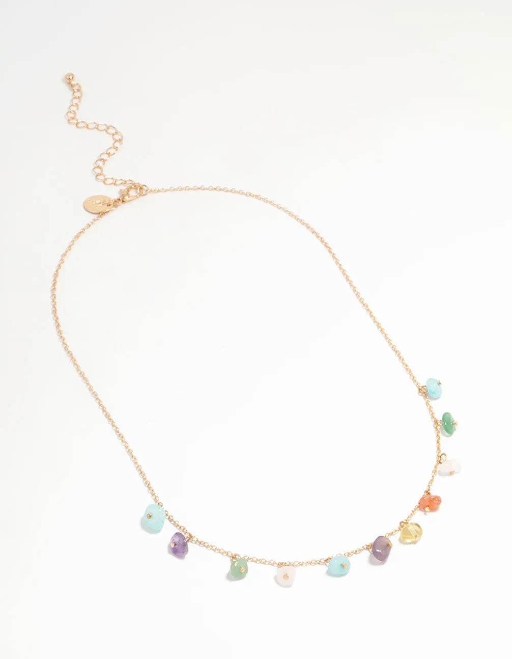 Gold Semiprecious Stone Necklaces 3-Pack