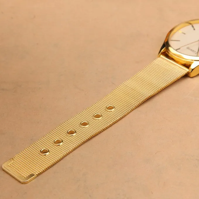 Gold watch Full stainless steel woman fashion dress watches men brand name Geneva quartz watch best quality