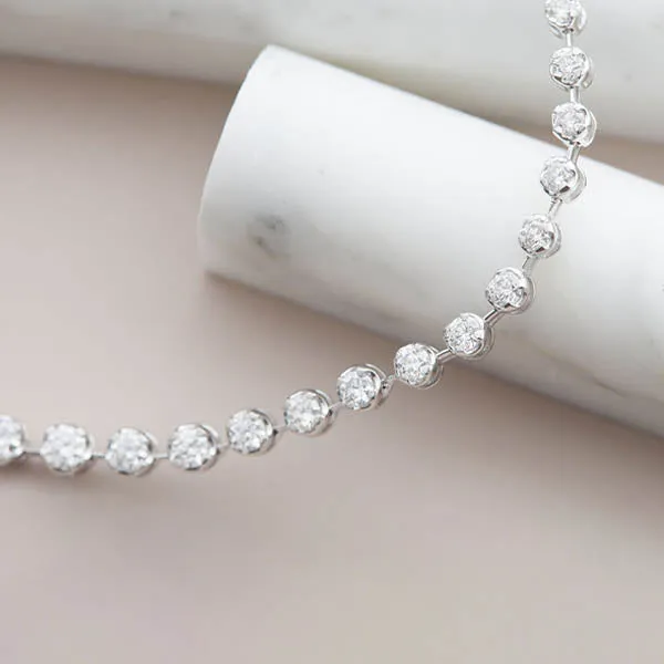 Graduated Diamond Tennis Necklace