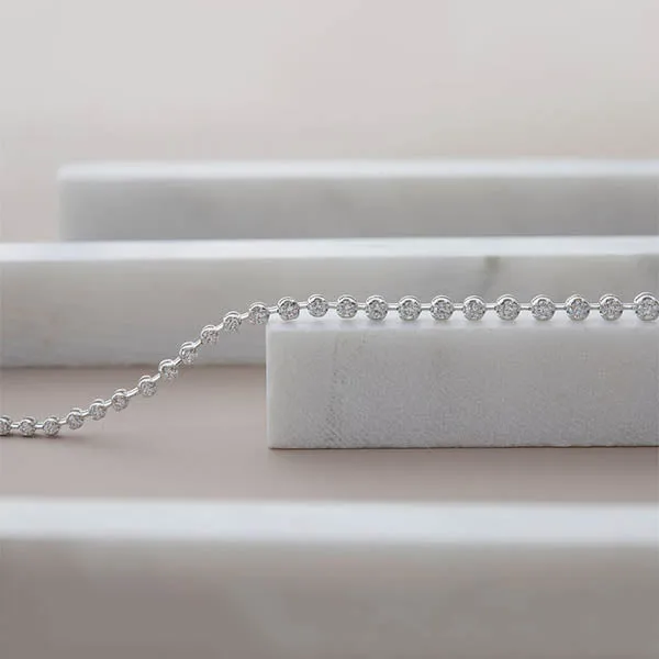 Graduated Diamond Tennis Necklace