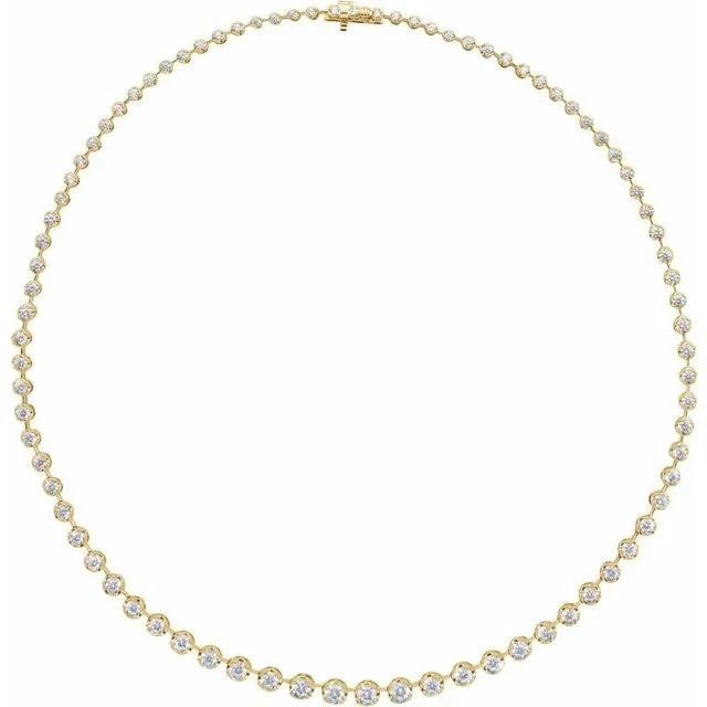 Graduated Diamond Tennis Necklace