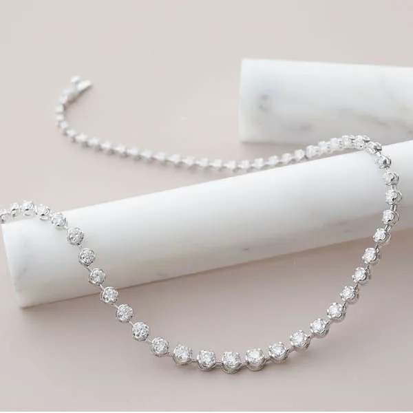 Graduated Diamond Tennis Necklace