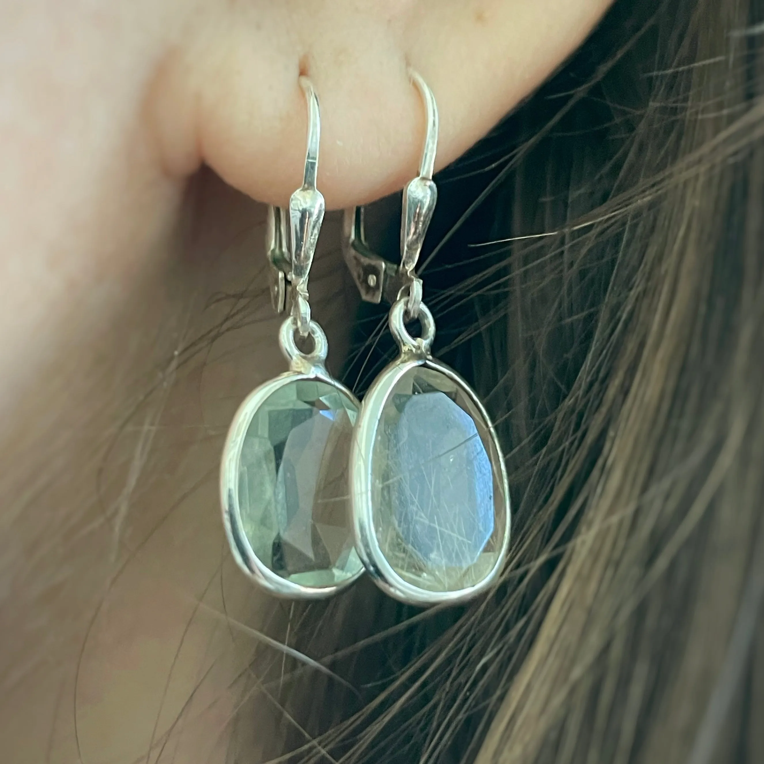 Green Amethyst Danglers