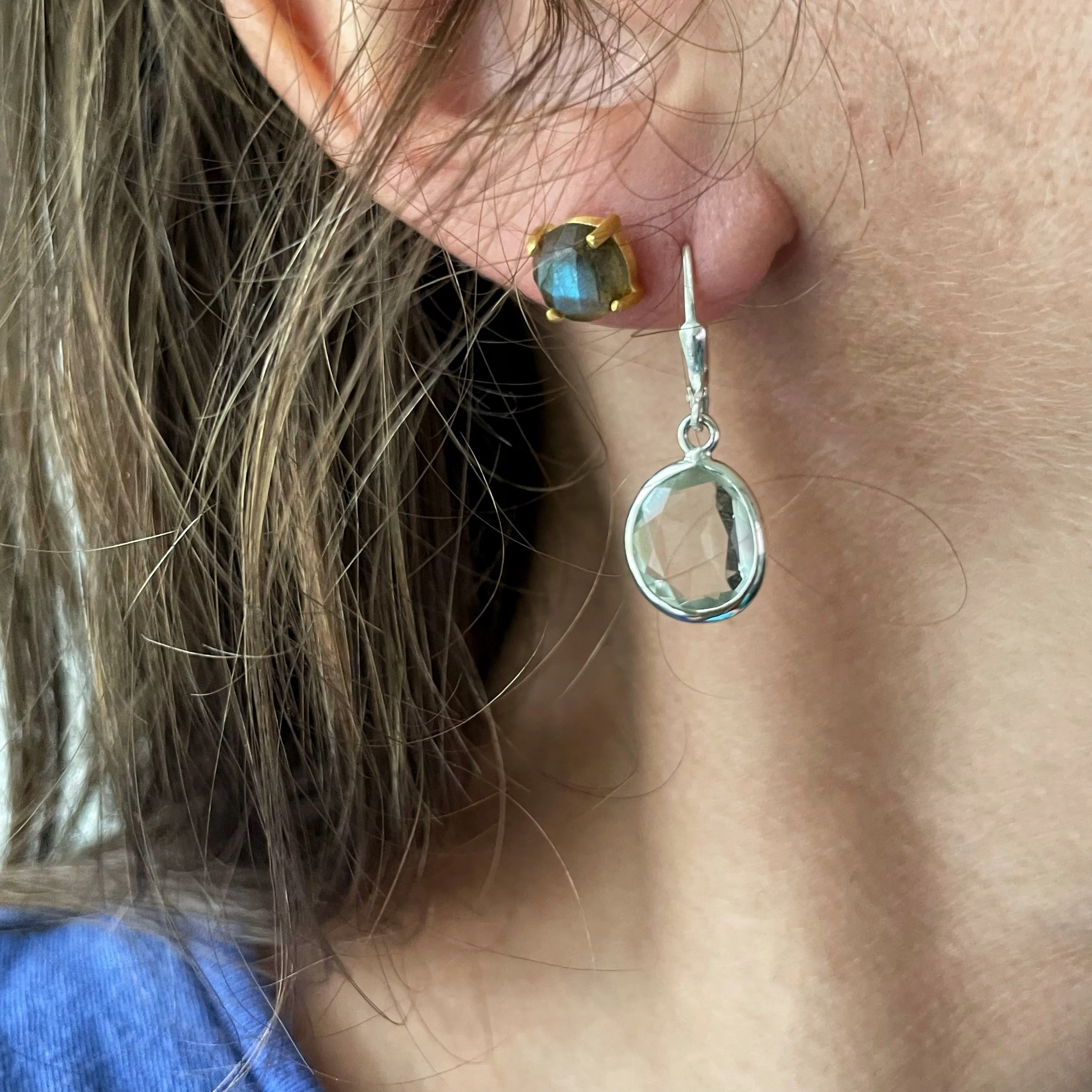 Green Amethyst Danglers