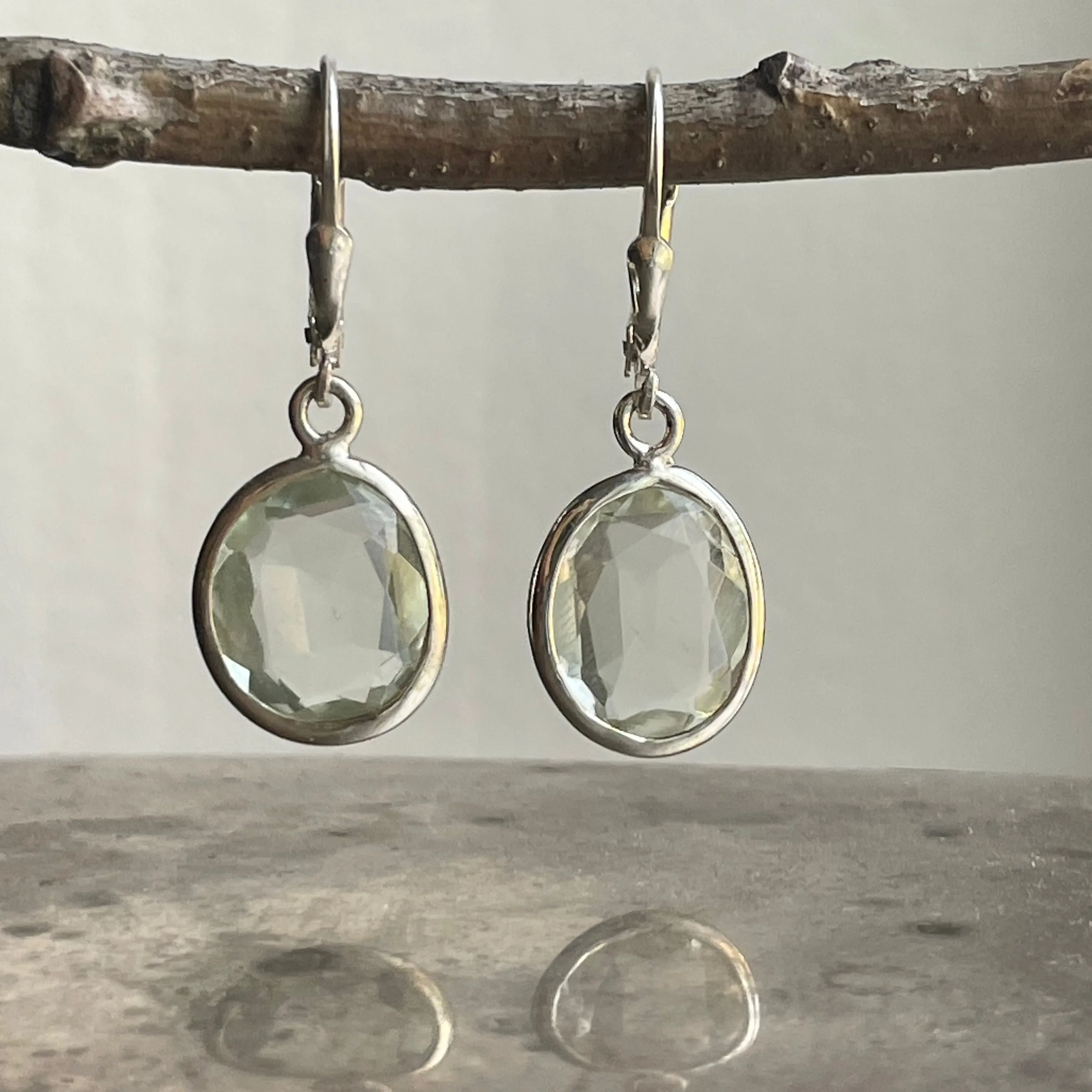 Green Amethyst Danglers