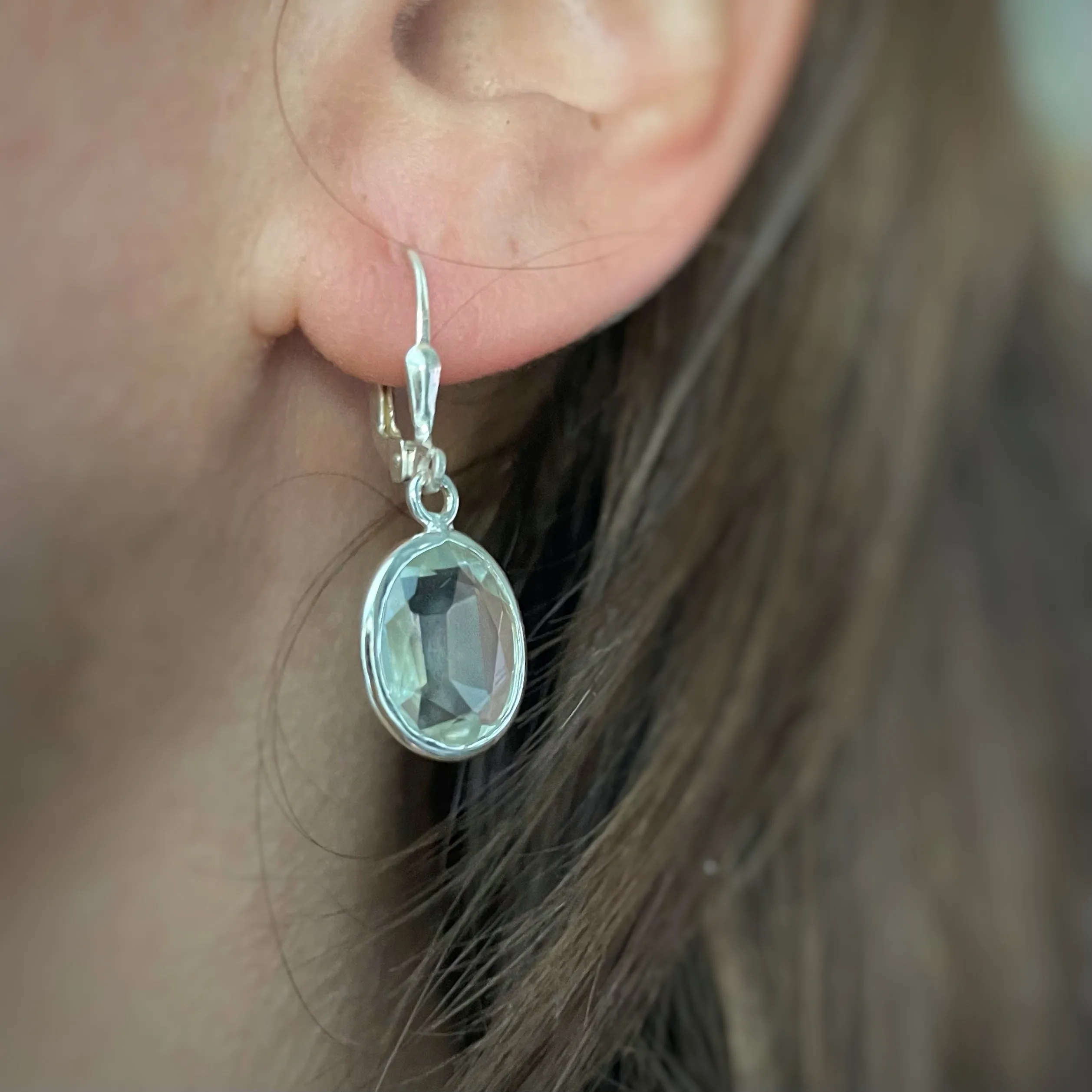 Green Amethyst Danglers