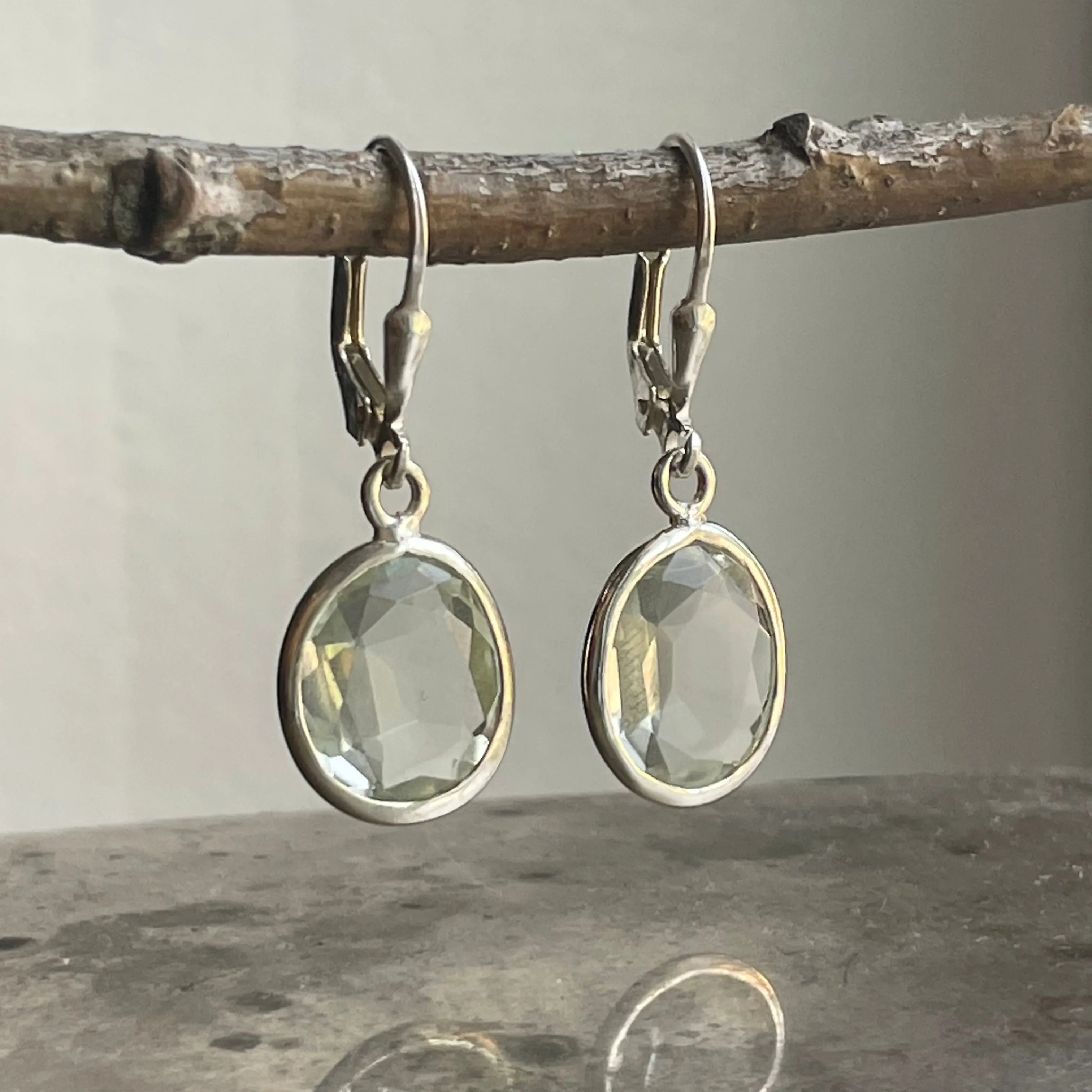Green Amethyst Danglers