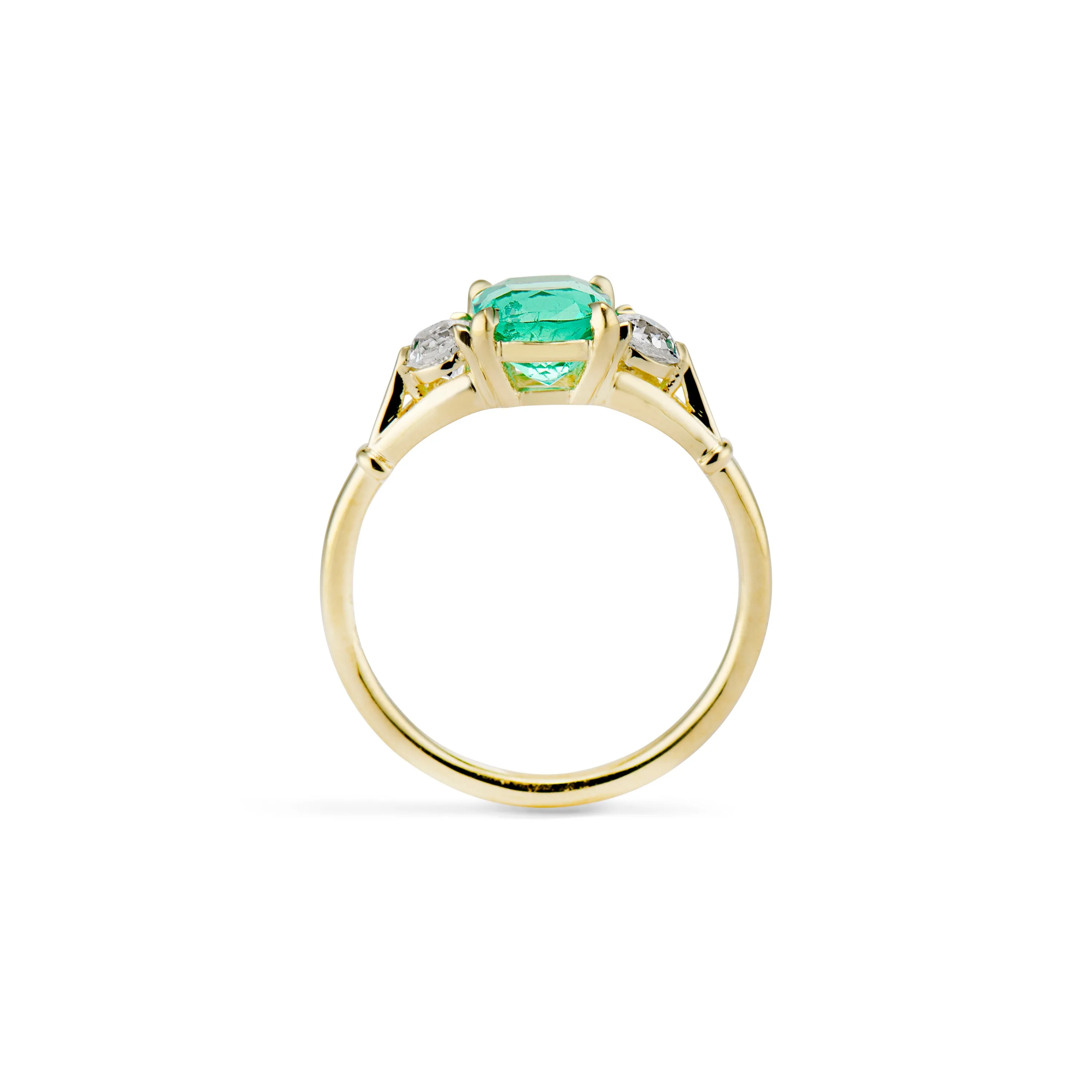 Green Emerald Roma Ring