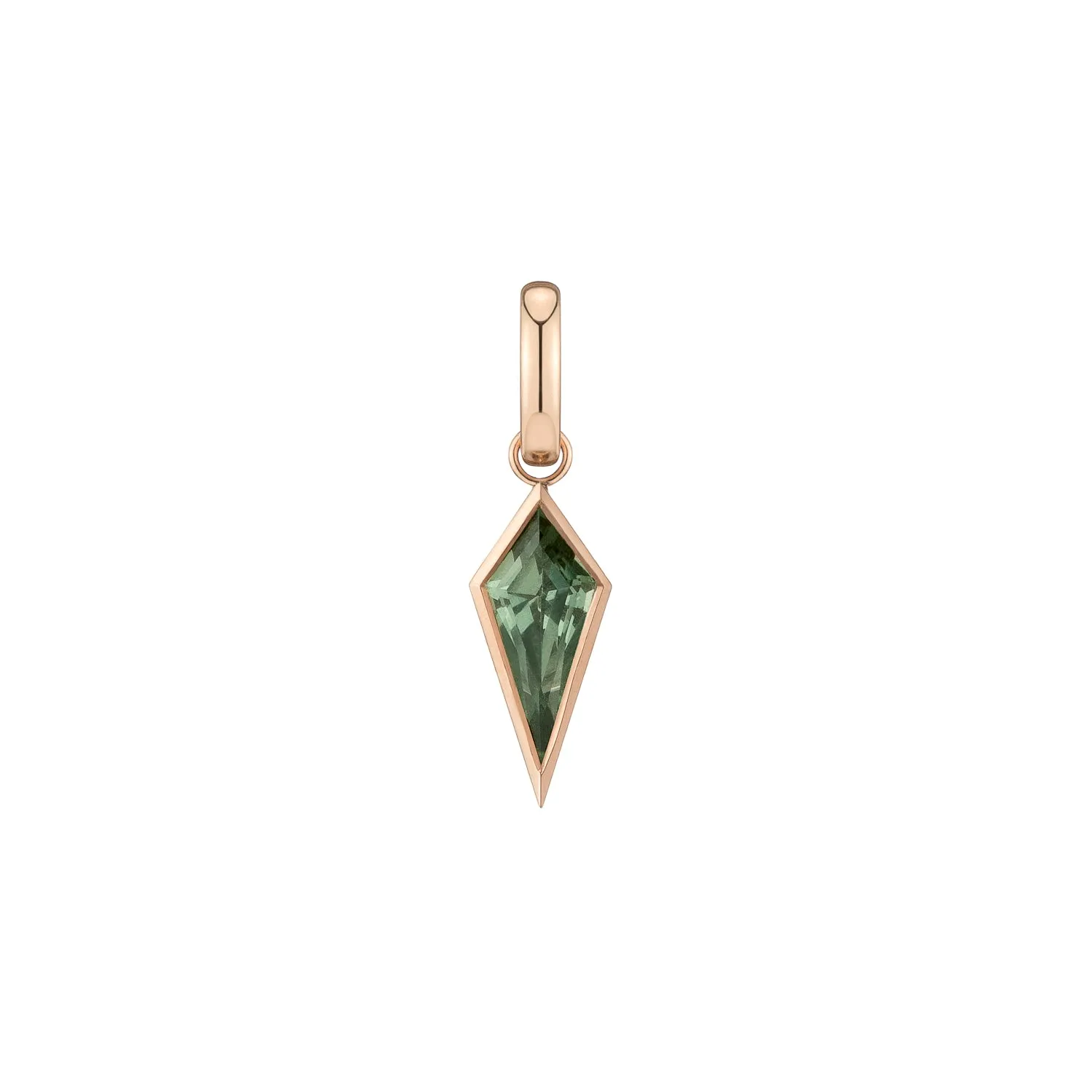 Green Sapphire Shield Charm