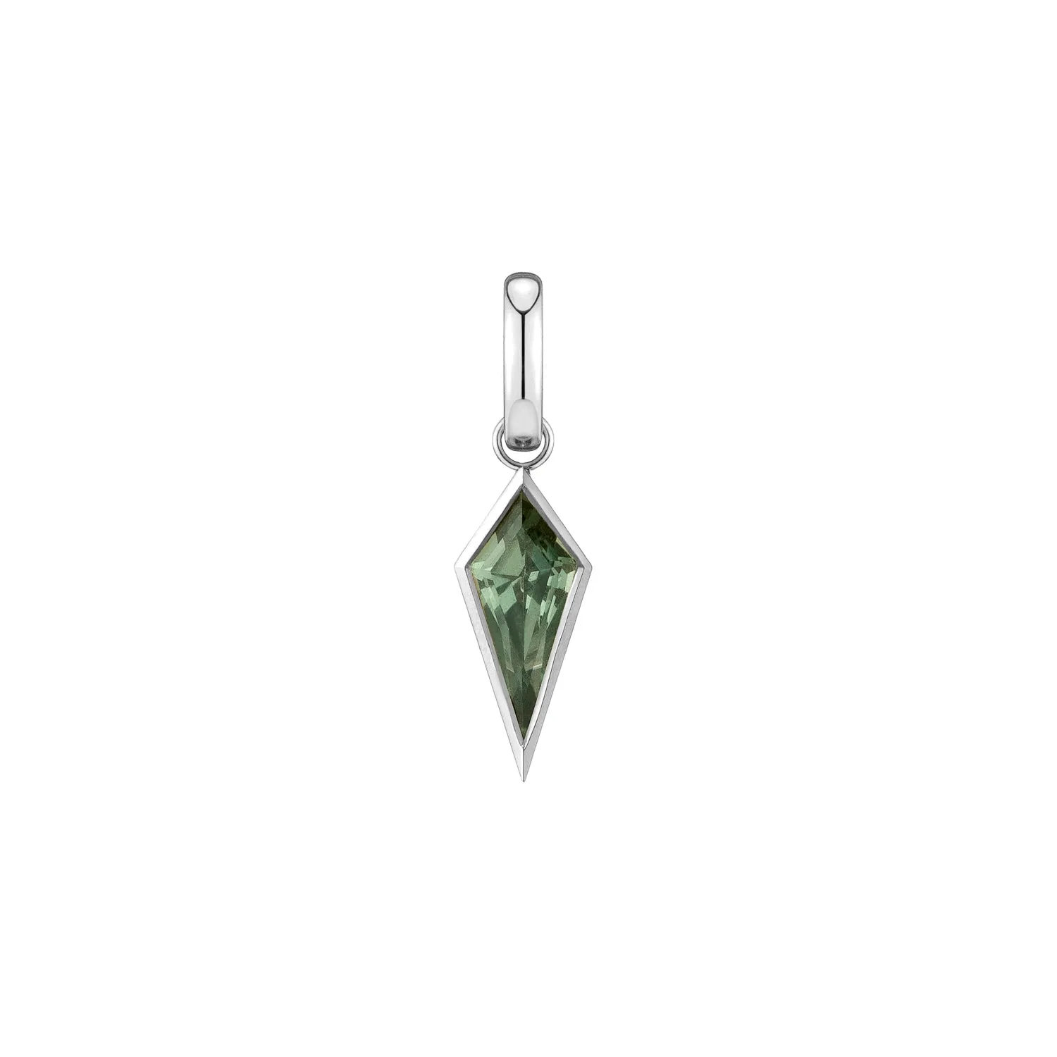 Green Sapphire Shield Charm